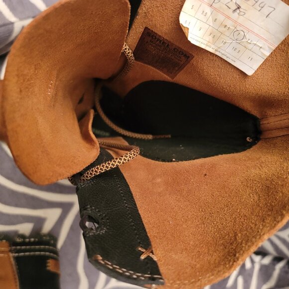 SOREL CATE THE GREAT WEDGE Tall ELK /BLACK • Winter SNOW RAIN BOOTS US SIZE 7 - Picture 15 of 16